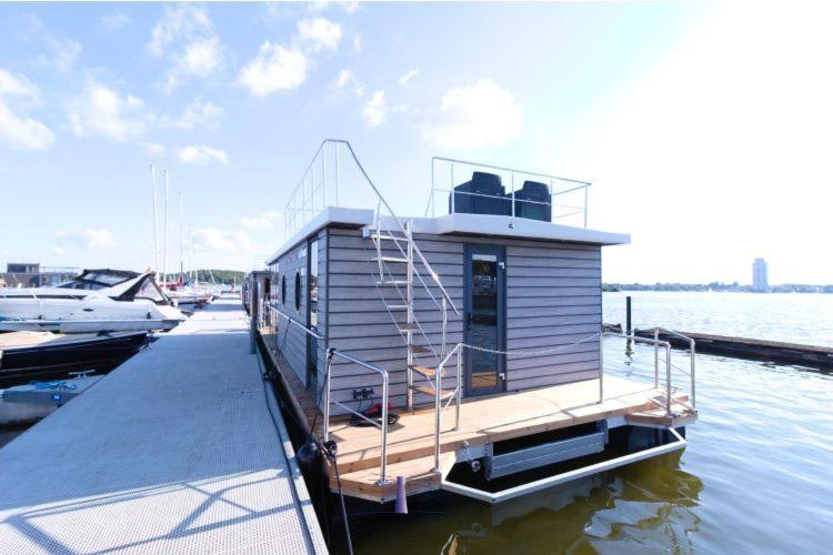Hausboot Fjord Aries Mit Dachterrasse In Schleswig Hotel Bagian luar foto
